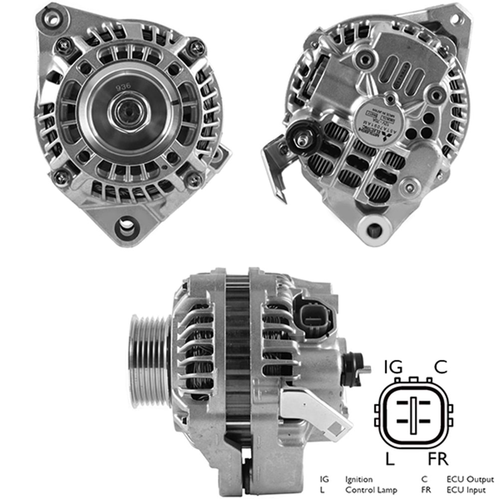 ALT. ALTERNATOR (URETIMDEN KALDIRILMISTIR) 12V 70 AMP HONDA CIVIC 1.4 - 1.6 - 1.7 - 1.8 - FR-V 1.7