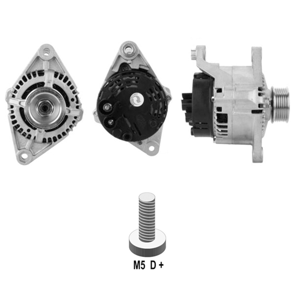 ALT. ALTERNATOR 12V 65 AMP CITROEN JUMPY 1.6 / FIAT BRAVO 1.9D - PALIO - PUNTO - STRADA 1.7 TD (0124215002)