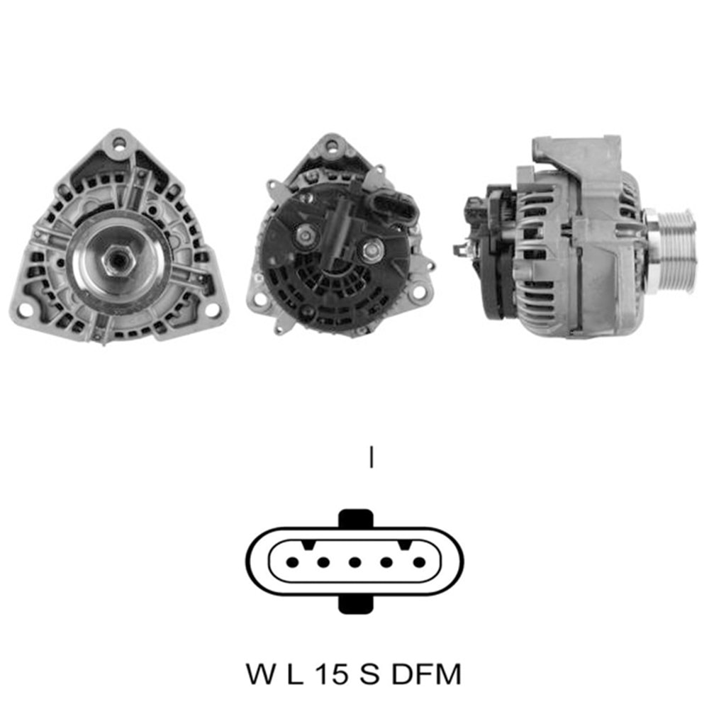 ALT. ALTERNATOR 24V 80 AMP MERCEDES-BENZ ACCELO - ACTROS - ATEGO - AXOR - CONECTO - UNIMOG (0124555002)