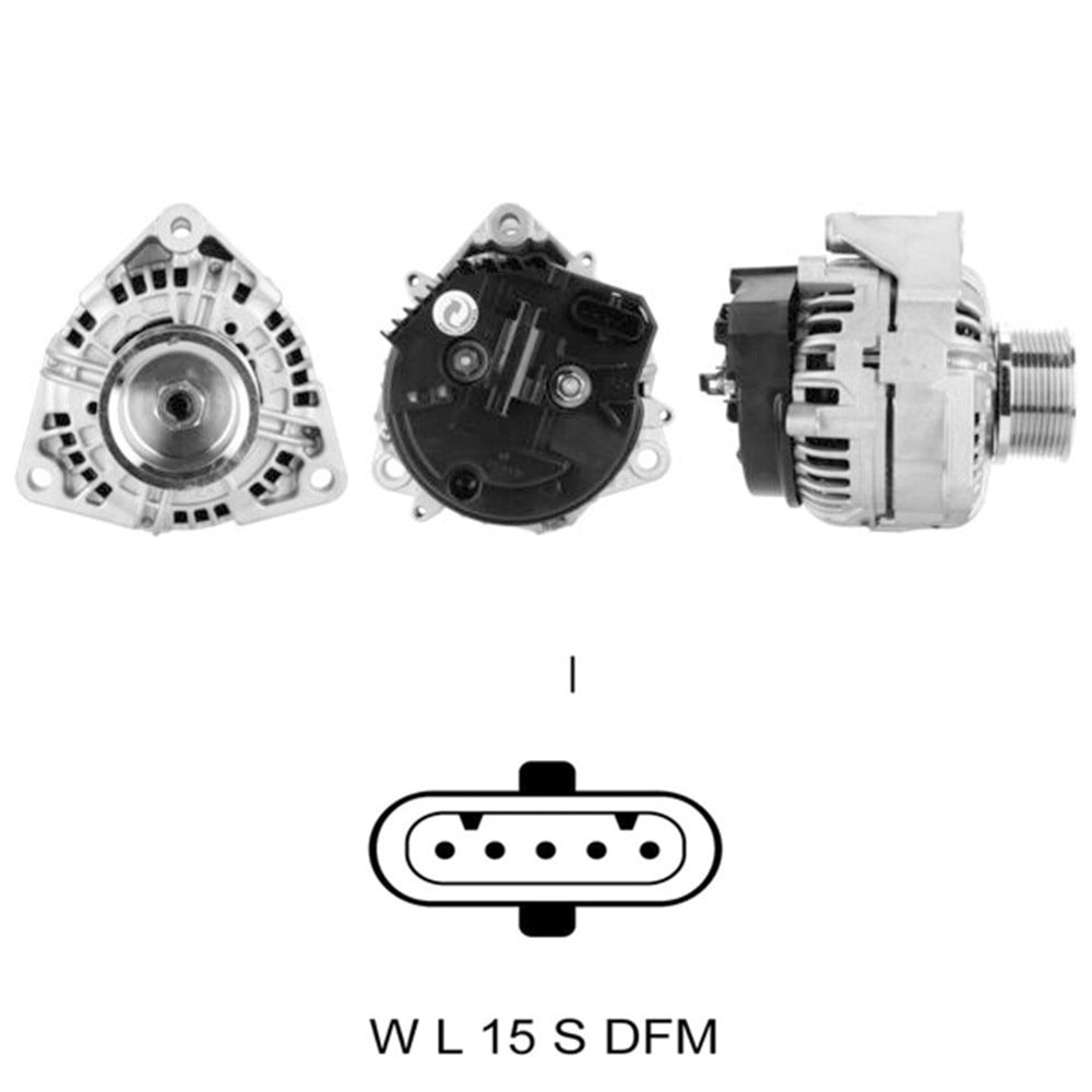 ALT. ALTERNATOR 24V 100 AMP MERCEDES-BENZ ACTROS - ATEGO - AXOR - CITARO - CONECTO - UNIMOG (0124655097)