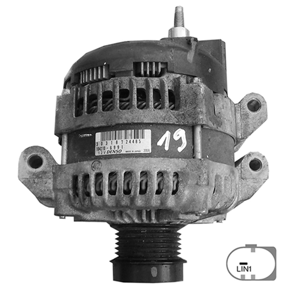 ALT. ALTERNATOR 12V 200 AMP MASERATI GHIBLI III (M157) 3.0 S - QUATTROPORTE VI 3.0 (104210-6991)
