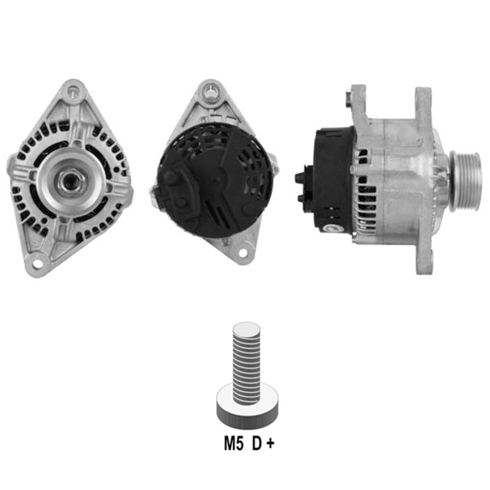 ALT. ALTERNATOR 12V 65 AMP FIAT BARCHETTA 1.8 - BRAVA 1.4 - DOBLO 1.9D - MAREA 1.4 - PALIO - PUNTO - STRADA 1.9D / L