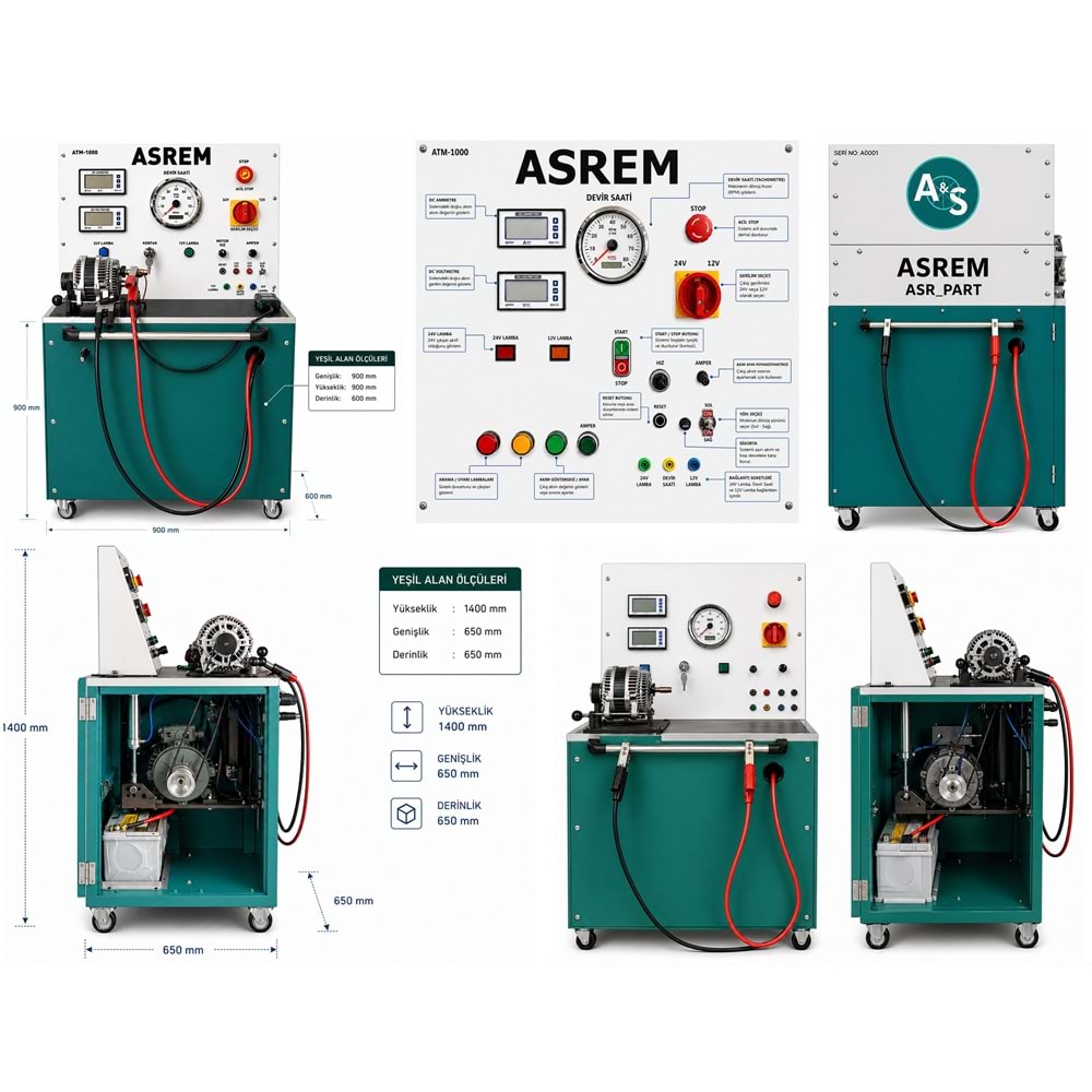 TEST CIHAZI ASREM ALTERNATOR TEST MAKINASI - MODEL 1000 (AUTODIAGGER-AD100 DAHIL)
