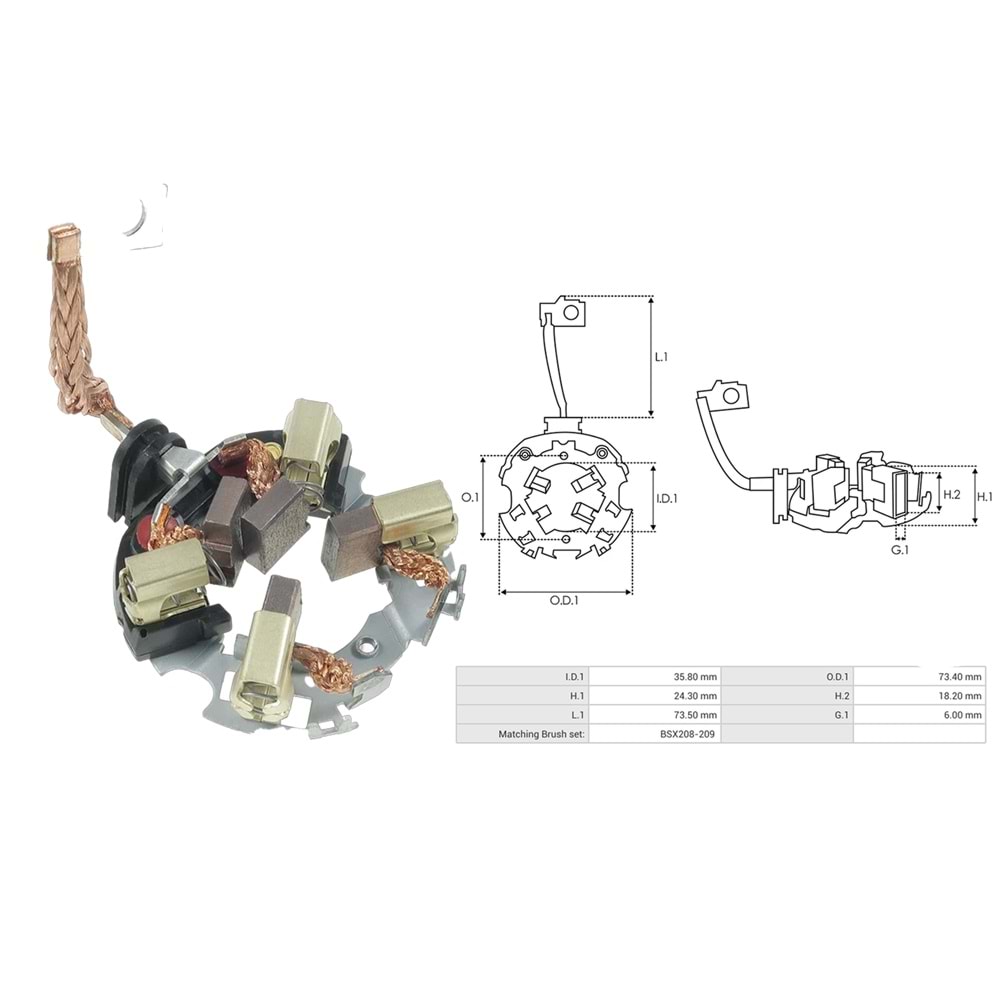 MARS KOMUR YUVASI 12V MITSUBISHI / RENAULT / VOLKSWAGEN (BSX 157-158) (6 X 18 X 14.5) (BO 1582)