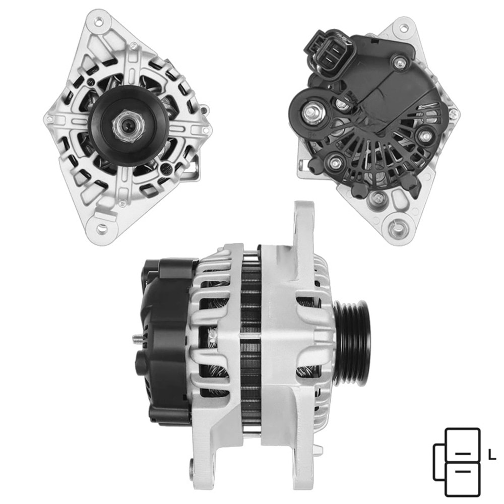 ALT. ALTERNATOR 12V 90 AMP HYUNDAI ACCENT 1.3-1.4-1.5-1.6 - ELENTRA 1.6-1.8 - KIA RIO 1.4-1.6