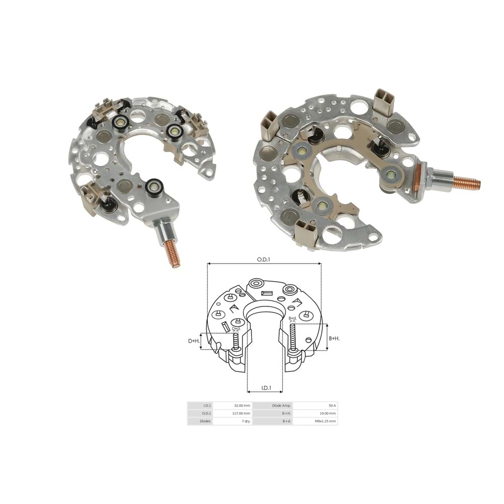 ALT. DIOT TABLASI DODGE DURANGO V8 5.7L 345CID - RAM 1500 5.7L 117mm (7 DIOT) M8