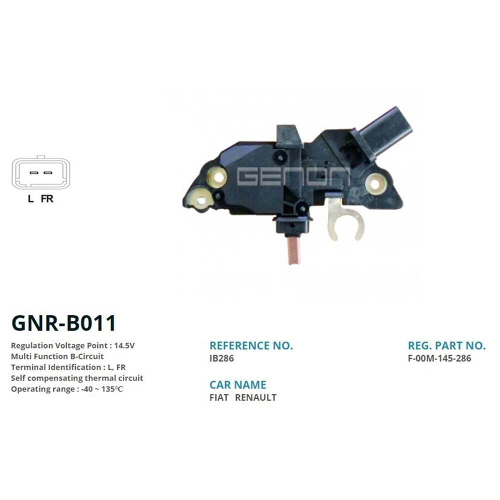 ALT. KONJEKTOR 12V CITROEN C3 1.4-1.6 HDI / C4 1.6-2.0 HDI / PEUGEOT 206 1.6 HDI / 307 1.6-2.0 HDI (L. FR)