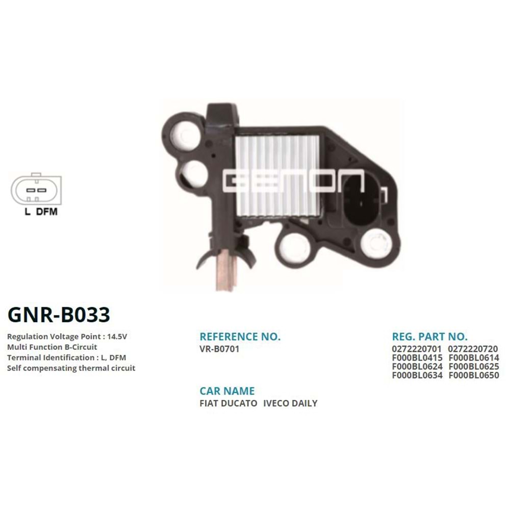 ALT. KONJEKTOR 12V AUDI / SEAT / SKODA / VOLKSWAGEN CADDY - GOLF - PASSAT - CRAFTER / FIAT DUCATO / IVECO DAILY / P