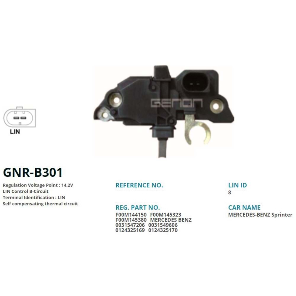 ALT. KONJEKTOR 12V MERCEDES SPRINTER 2.1 CDI (LIN)