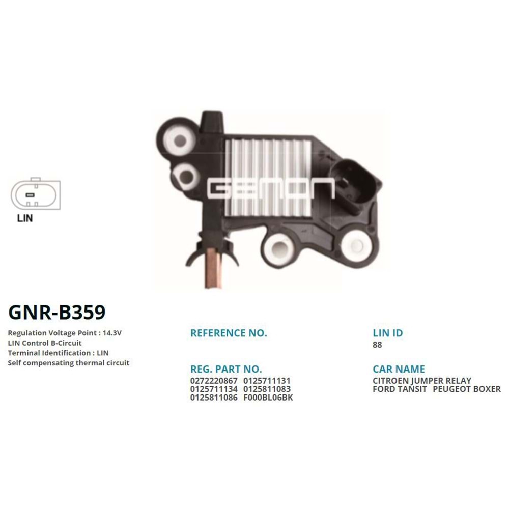 ALT. KONJEKTOR 12V CITROEN JUMPER 2.0 HDI / FORD RANGER - TRANSIT 2.2 TDCI / PEUGEOT BOXER 2.2 HDI / LAND ROVER DIS