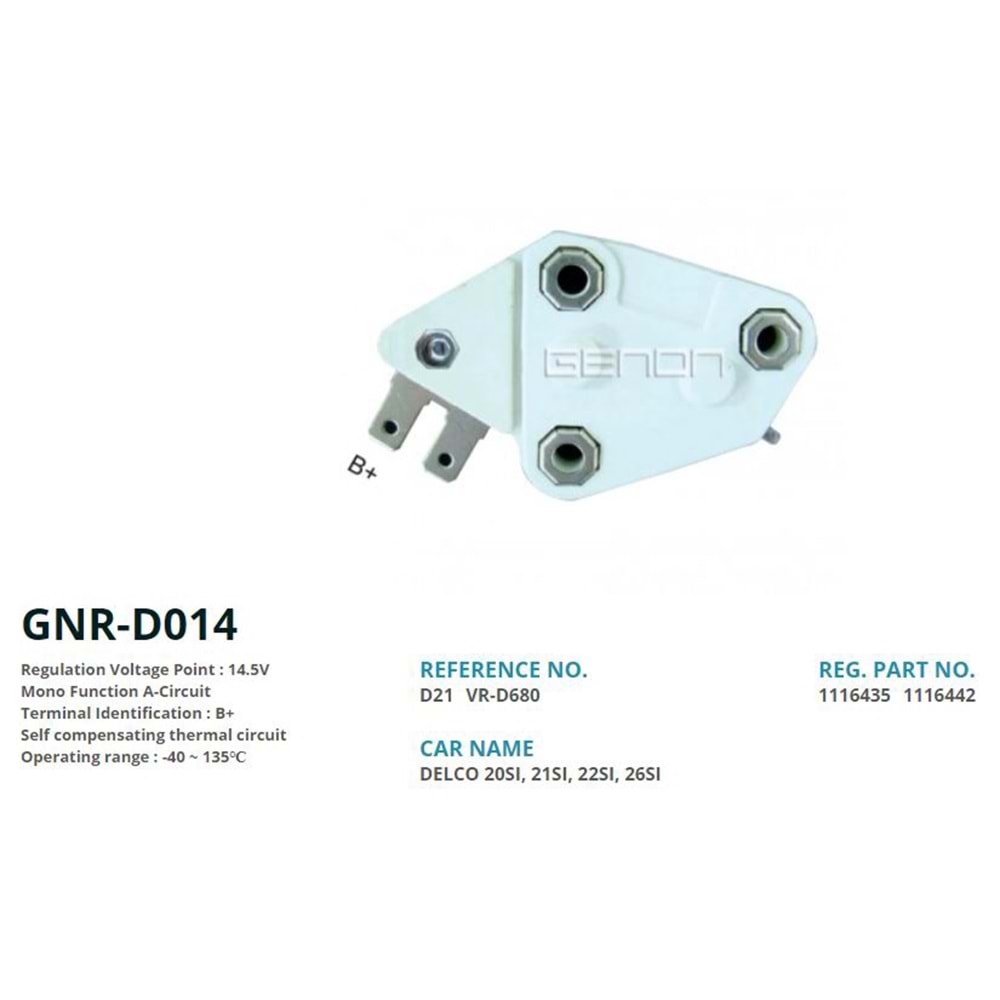 ALTERNATOR KONJEKTOR 12V OPEL RECORD - ASCONA - KADETT (B+)