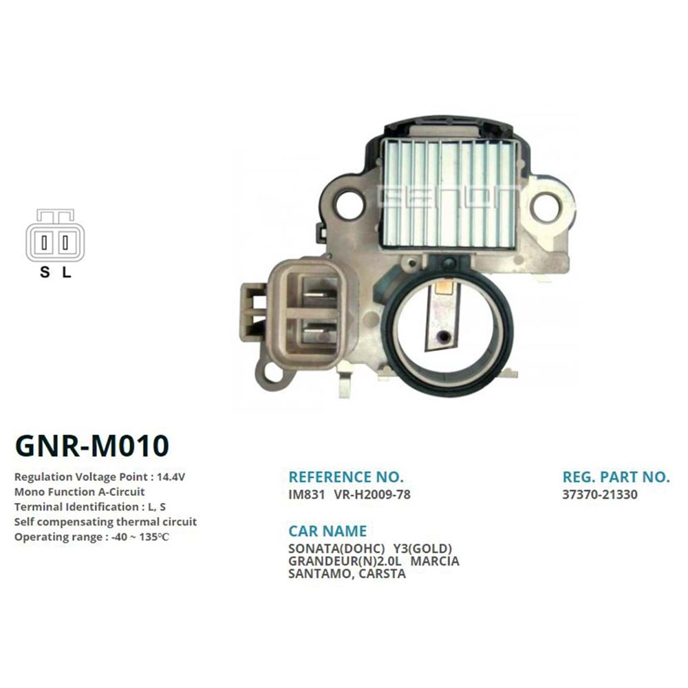 ALTERNATOR KONJEKTOR 12V HYUNDAI SONATA - ELENTRA - ATOS (L, S)