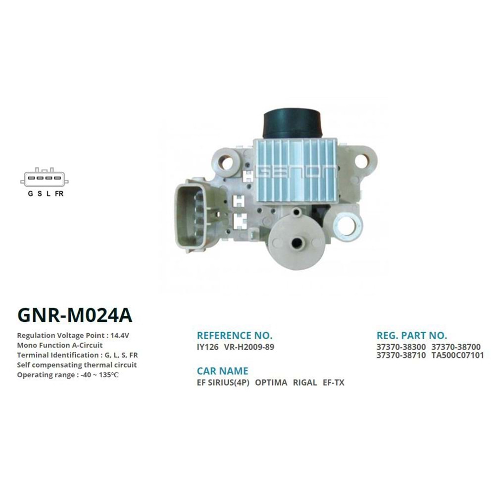 ALTERNATOR KONJEKTOR 12V HYUNDAI ELENTRA - SONATA 95 AMP ALTERNATOR (4 FIS) - 4 FIS AKTIF) (G, L, S, FR)