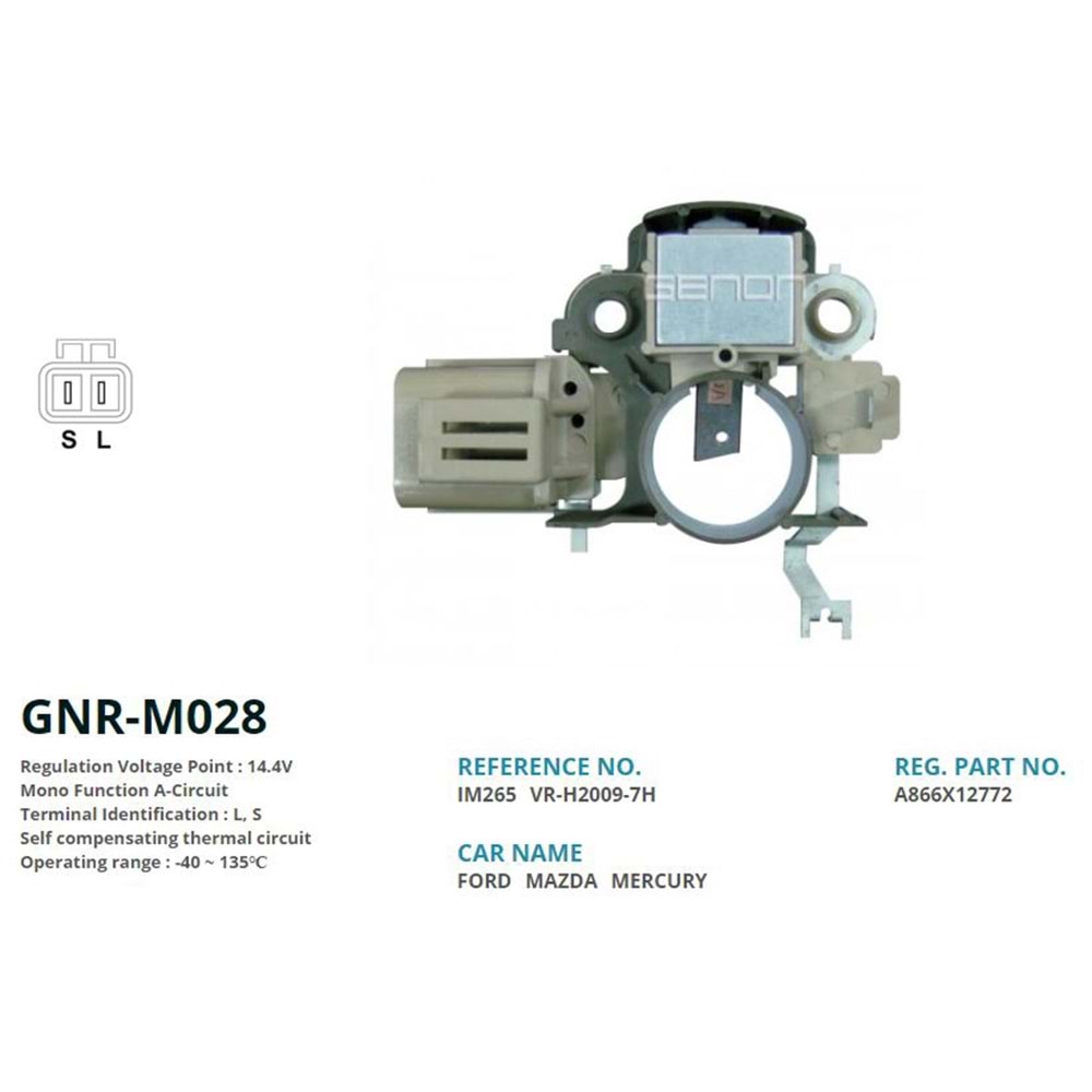 ALTERNATOR KONJEKTOR 12V MAZDA 323 1.3 / 1.5 (87-90 MODEL) (L, S)