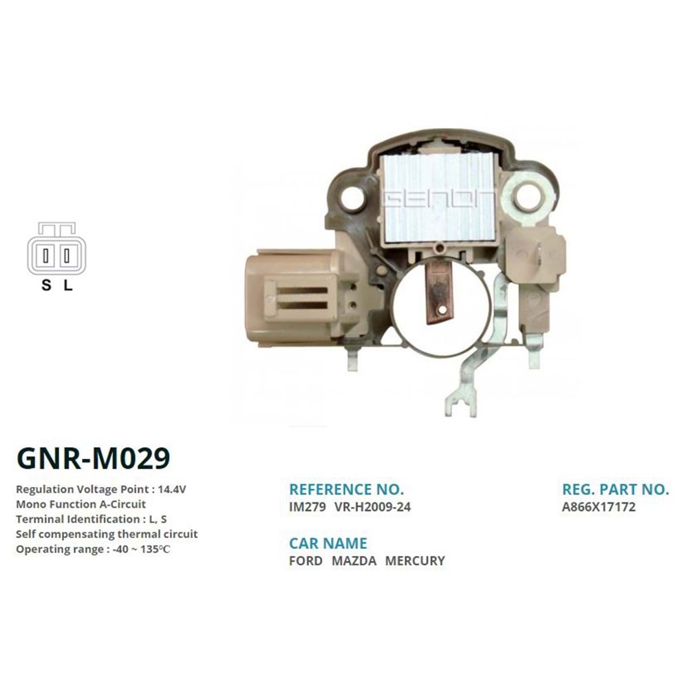 ALTERNATOR KONJEKTOR 12V MAZDA 323 (90-96 MODEL) 28mm (L, S)