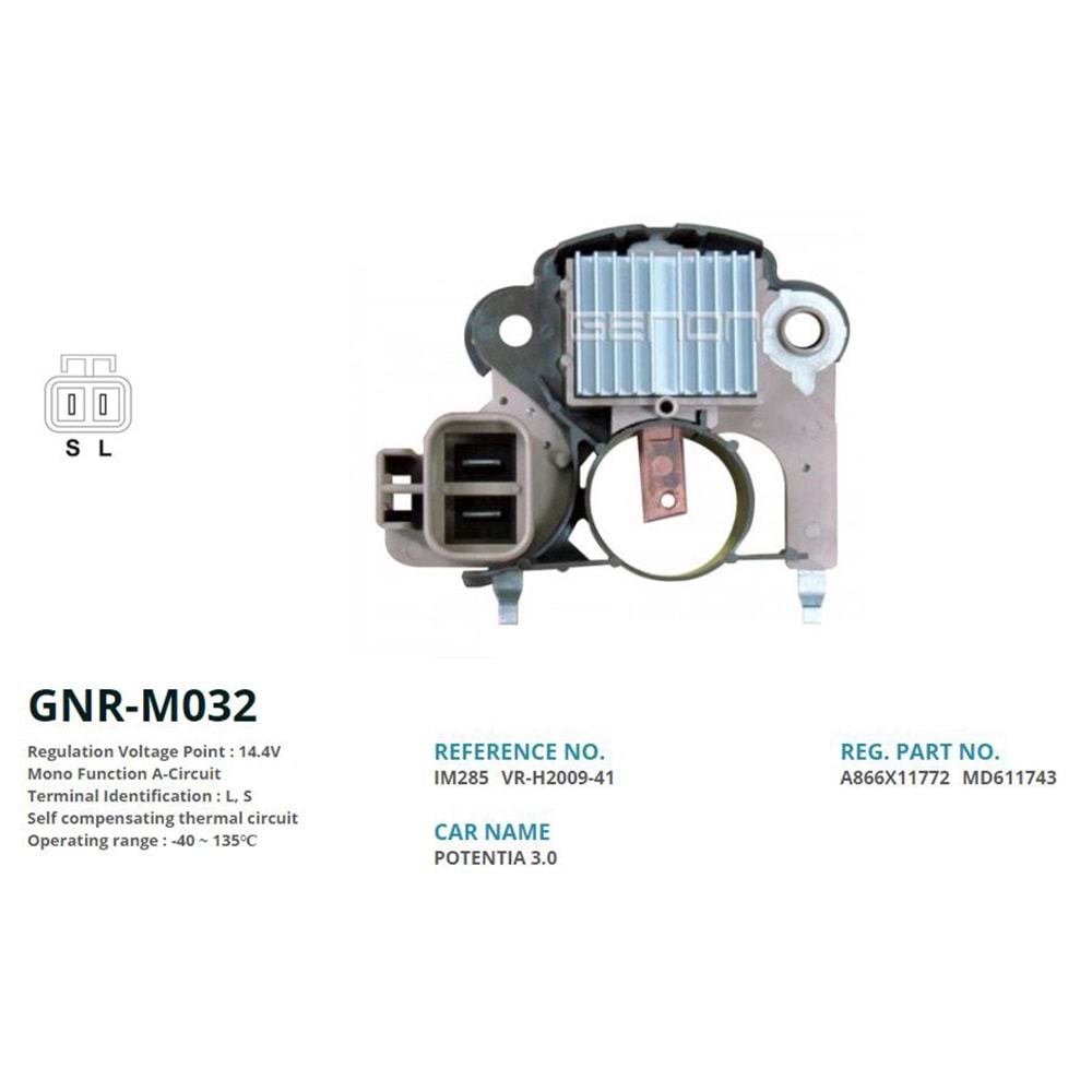 ALTERNATOR KONJEKTOR 12V HYUNDAI SONATA / KIA / MITSUBISHI GALANT (L, S)