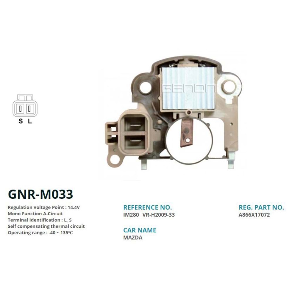 ALTERNATOR KONJEKTOR 12V MAZDA 323 - 626 - 929 ESKI MODEL (L, S)