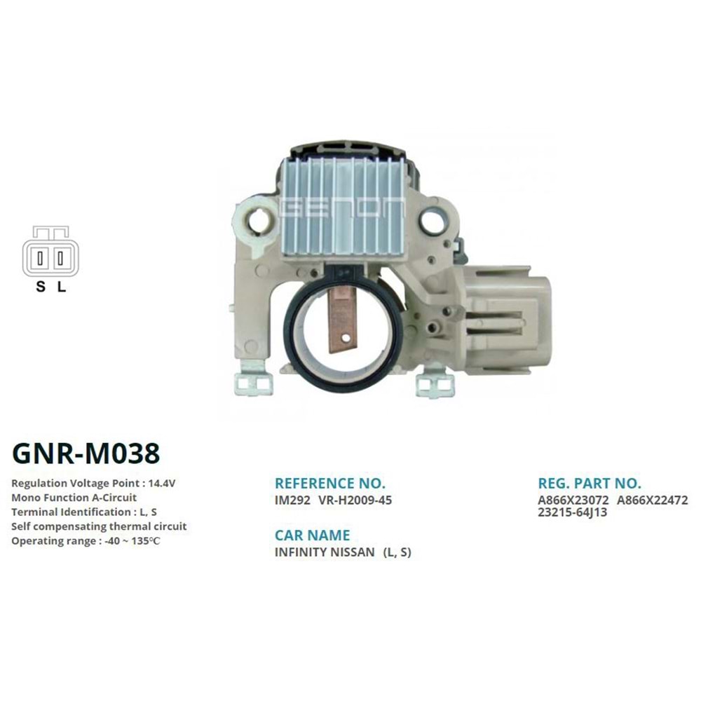 ALTERNATOR KONJEKTOR 12V NISSAN SUNNY 1.3-1.5-1.6-1.8L (L, S)