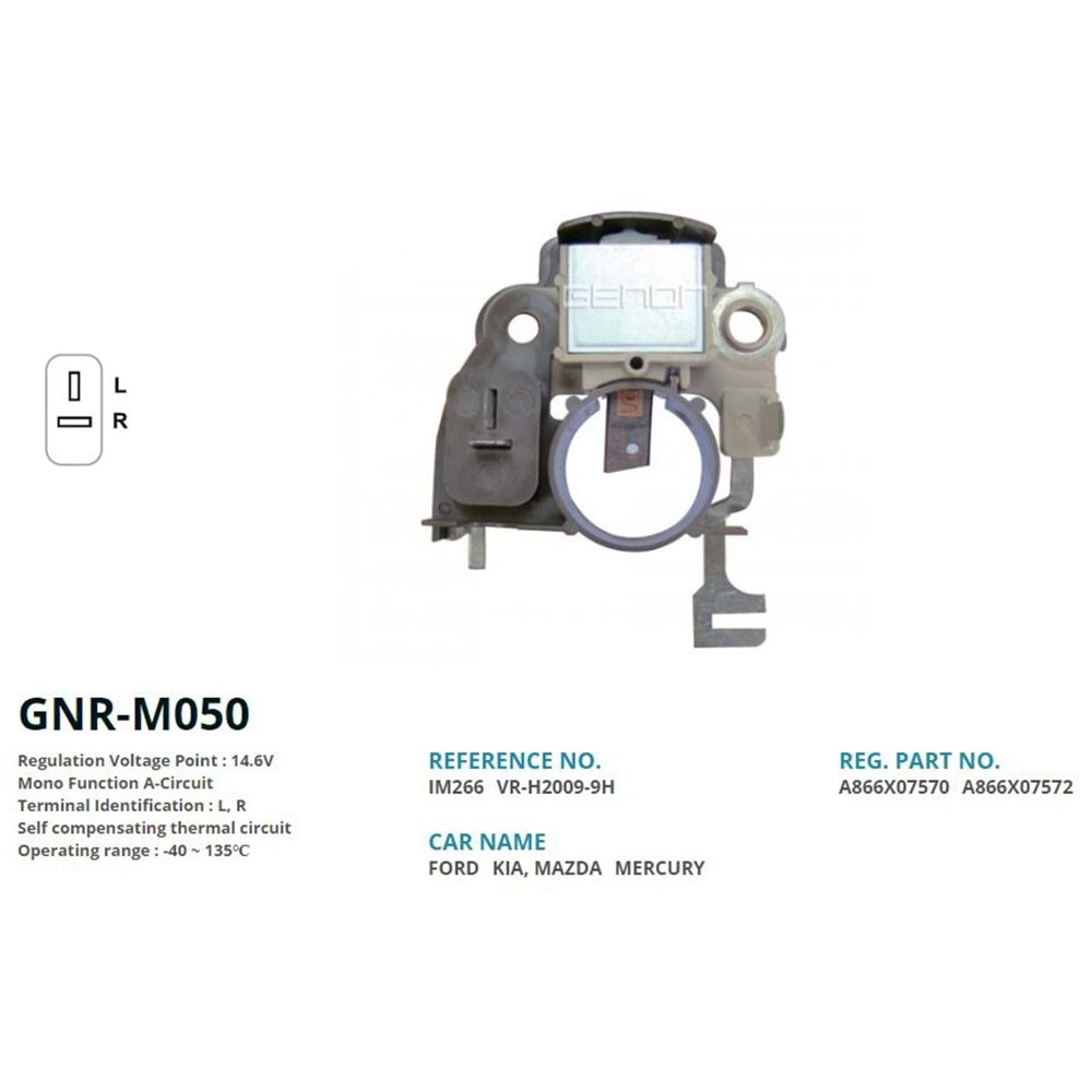 ALTERNATOR KONJEKTOR 12V MAZDA 323 / MITSUBISHI COLT - GALANT - LANCER / HYUNDAI EXCEL - ELENTRA (L, R)