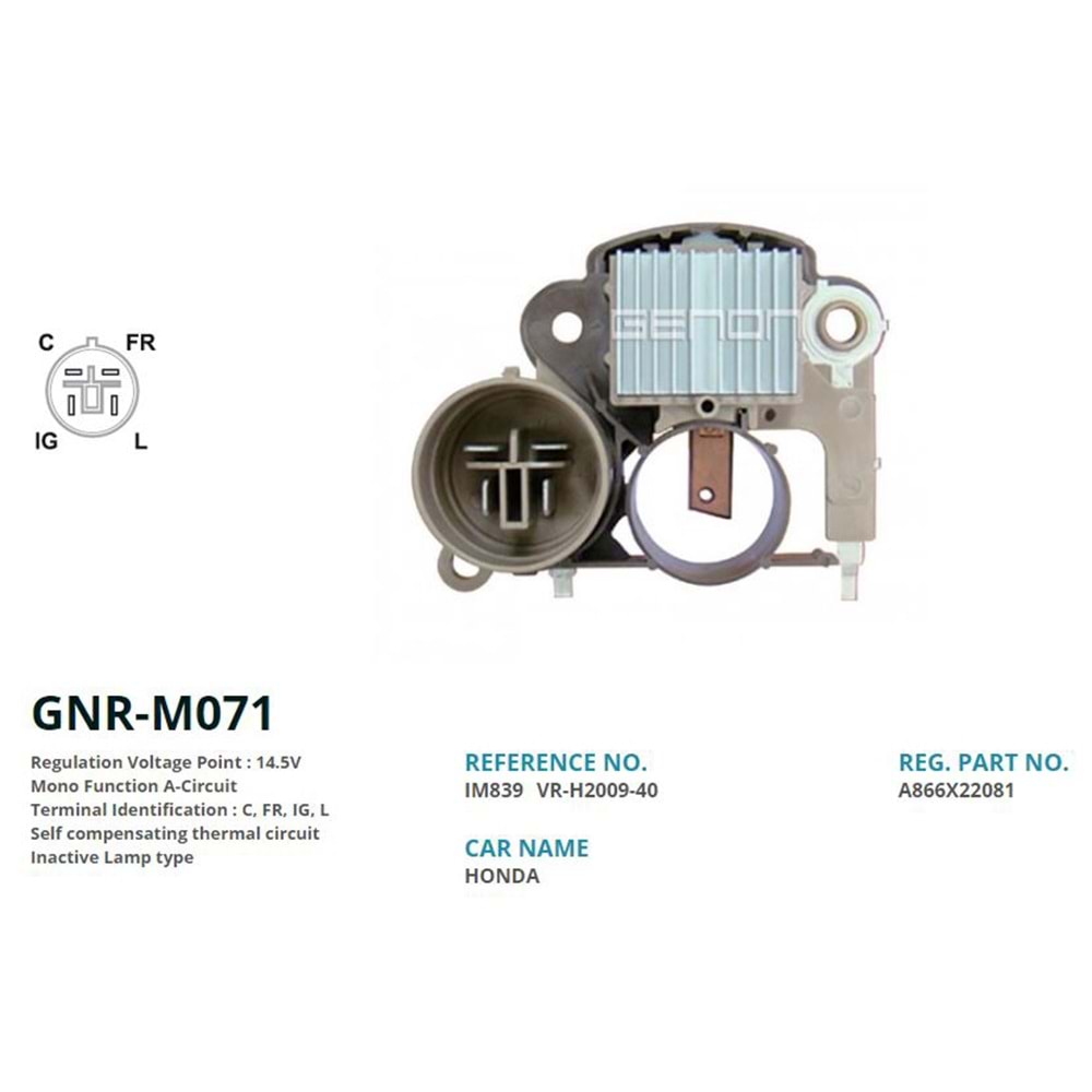 ALTERNATOR KONJEKTOR 12V HONDA CIVIC - ACCORD - CR-X / ROVER 216 - 416 (C, FR, IG, L)