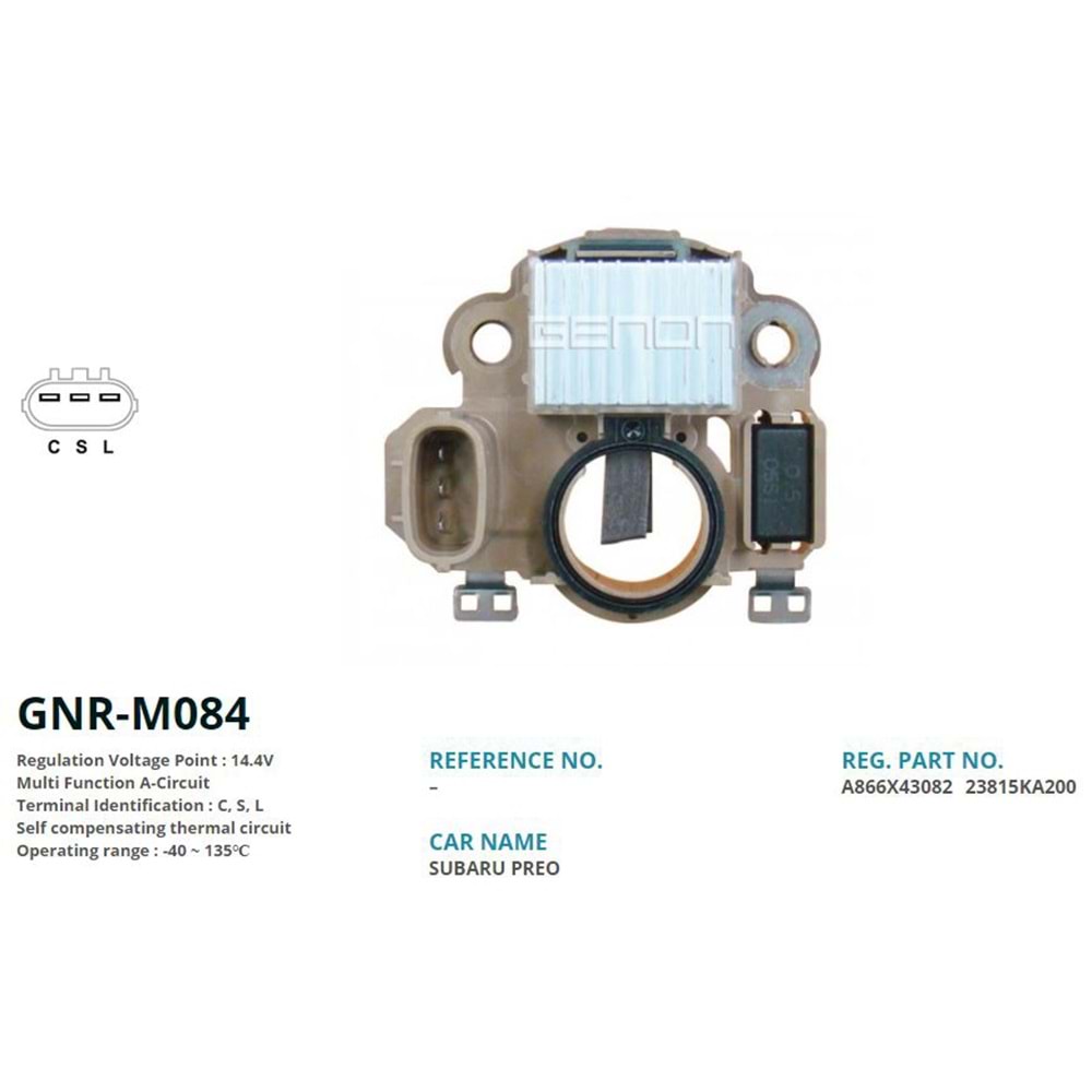 ALT. KONJEKTOR 12V SUBARU FORESTER 2.0 - 2.5 XT SG - IMPREZA 1.5 R - 2.0 I 16V - 2.5 WRX (C, S, L)