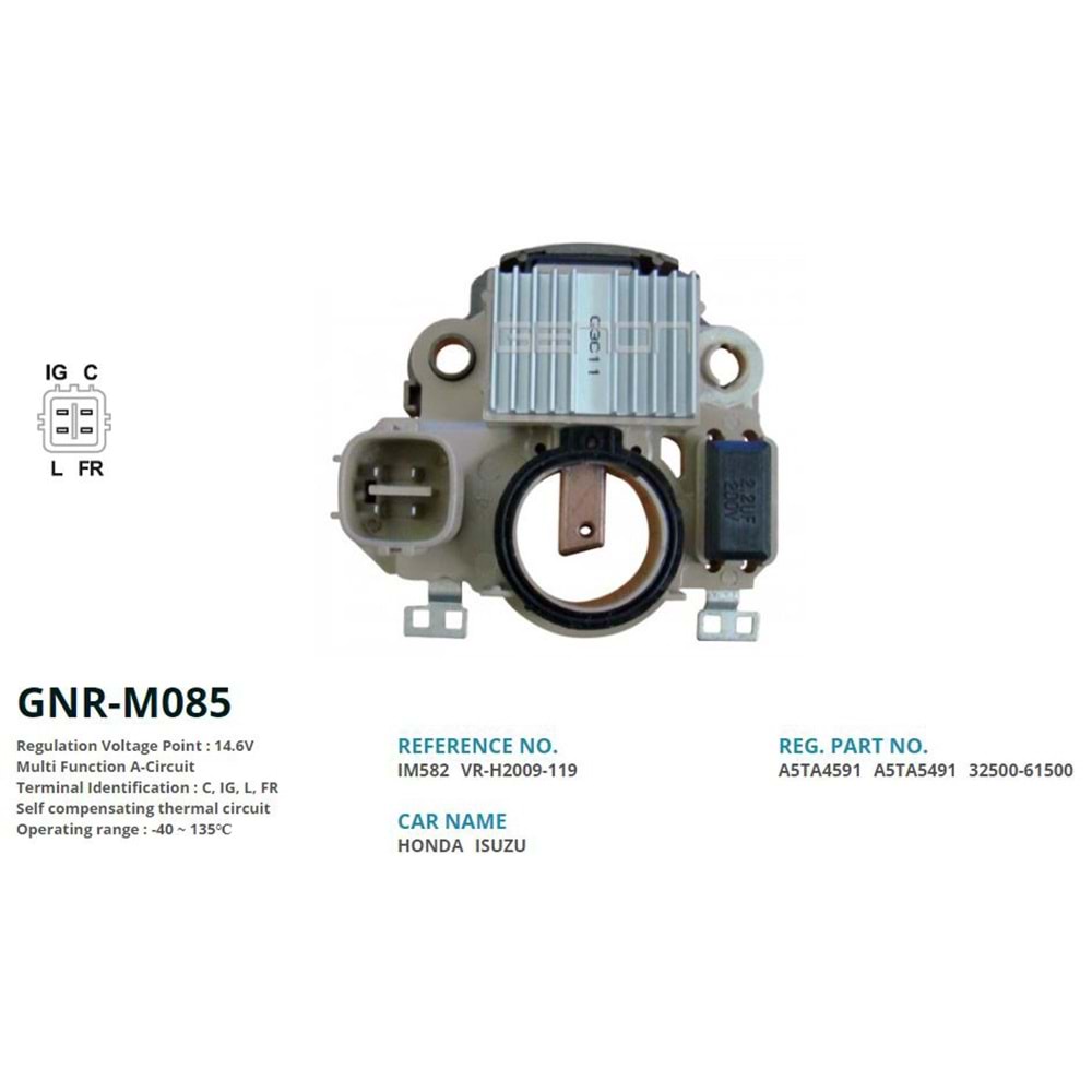 ALT. KONJEKTOR 12V HONDA CIVIC IV - V (4 IGNE FIS DIK CIKIS) (A5TA4591 - A5TA5491) (C, IG, L, FR)