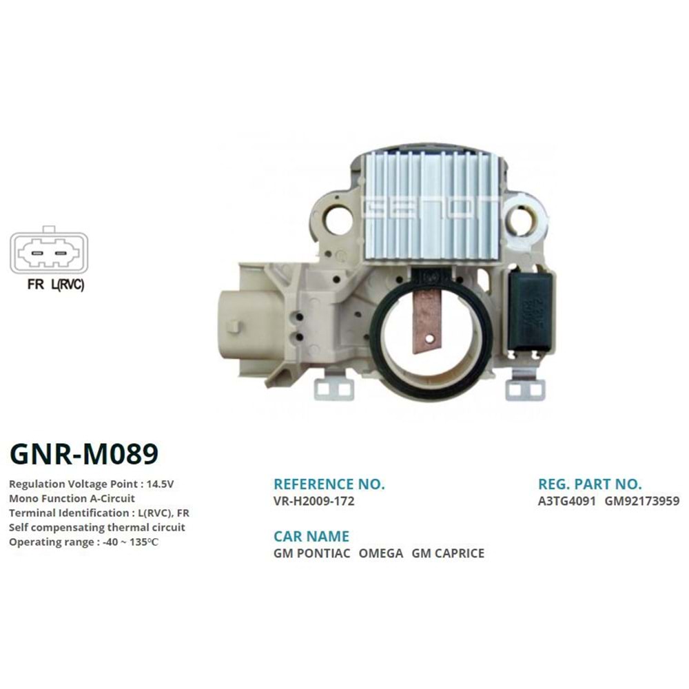 ALT. KONJEKTOR 12V GM PONTIAC - OMEGA - GM CAPRICE (A3TG4091) (L(RVC), FR)