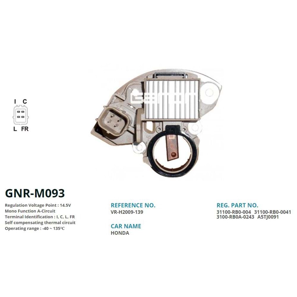 ALT. KONJEKTOR 12V SUZUKI GRAND VITARA V6 2.0 - 2.7 / MAZDA CX5 - CX9 2.0 - 2.7 (A5TJ0091) (I, C, L, FR)