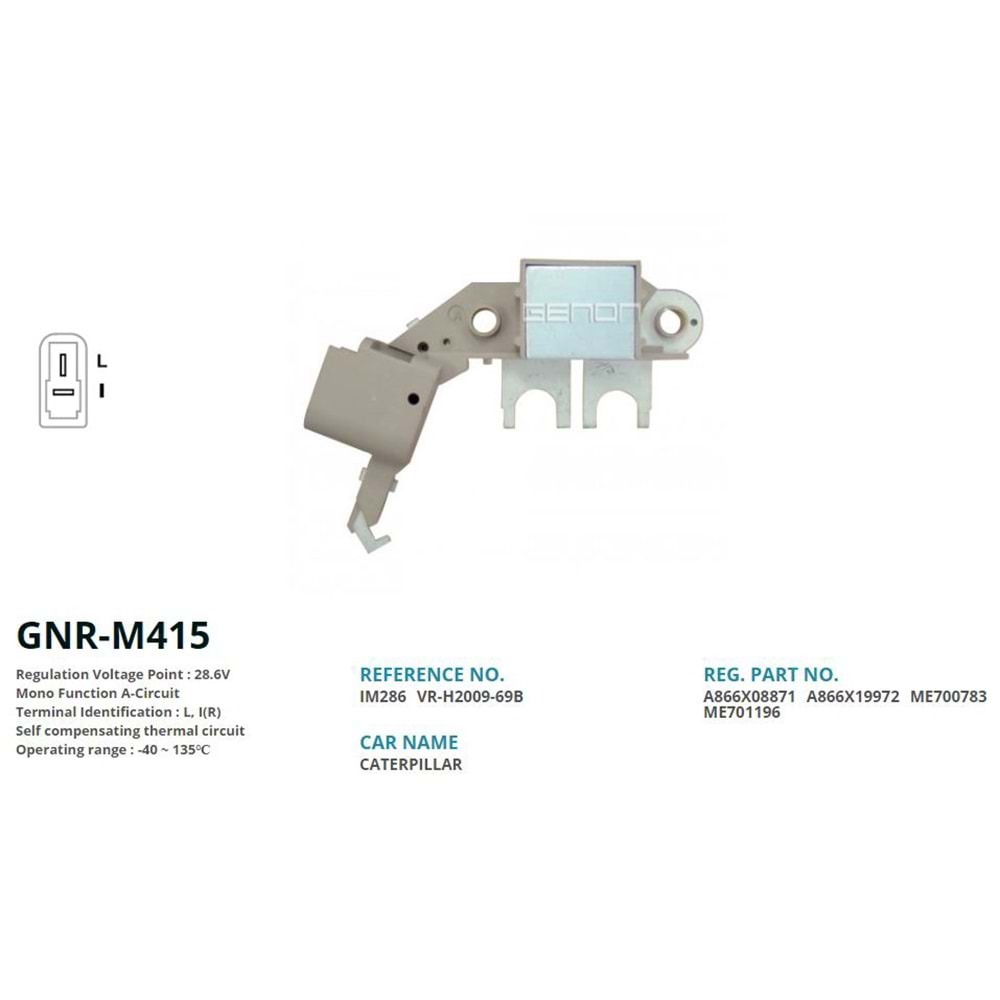 ALTERNATOR KONJEKTOR 24V MITSUBISHI / CATERPILLAR IS MAKINASI (L, I(R))