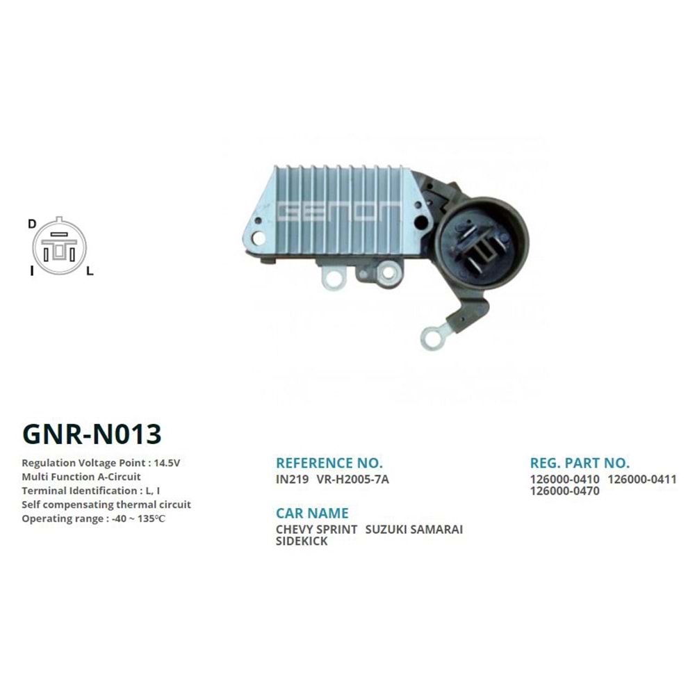 ALT. KONJEKTOR 12V SUZUKI SAMURAI / HONDA CIVIC 63.5mm (L,I)