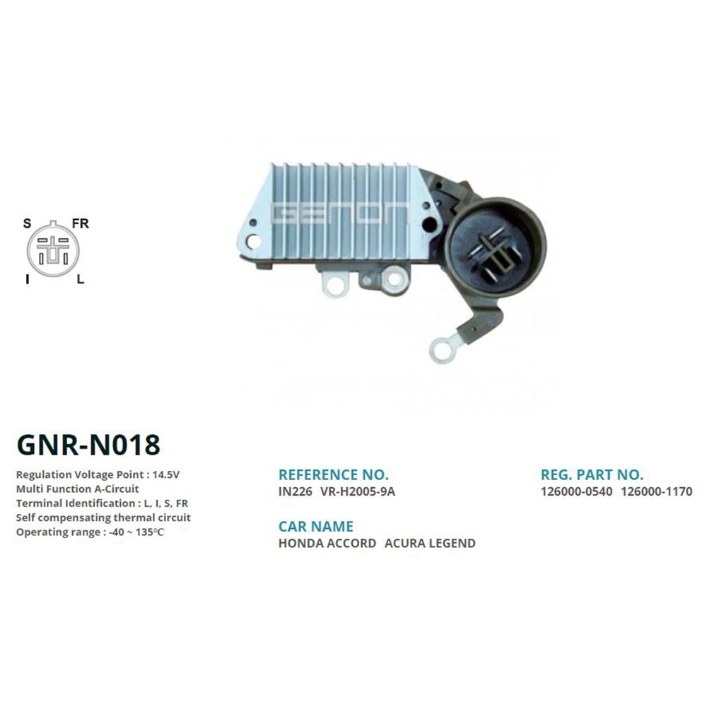ALT. KONJEKTOR 12V HONDA ACCORD 4 FIS 63.5mm (L, I, S, FR)