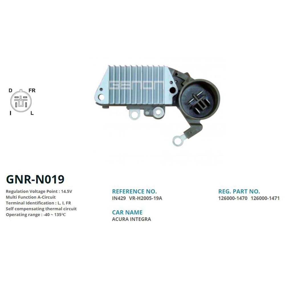 ALTERNATOR KONJEKTOR 12V HONDA 4 FIS 63.5mm (L, I, FR)