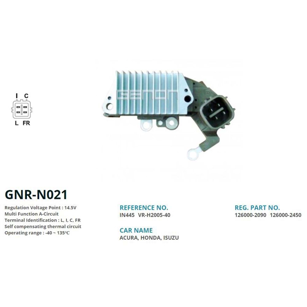 ALT. KONJEKTOR 12V TOYOTA / HONDA YENI MODEL 4 FISLI 63.5mm (L, I, C, FR)