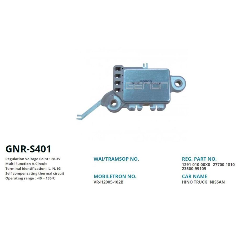 ALTERNATOR KONJEKTOR 24V HINO / KOBELCO IS MAKINASI (L, N, IG)