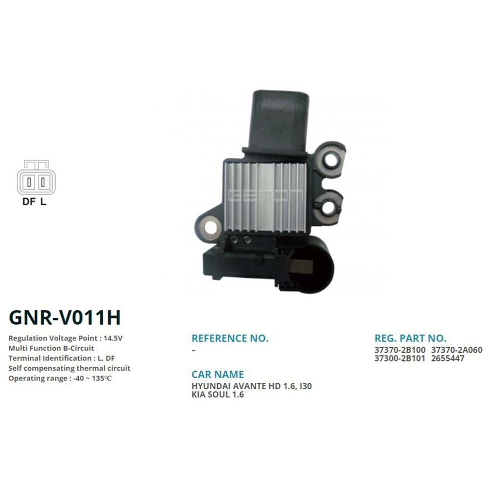 ALT. KONJEKTOR 12V HYUNDAI ELENTRA-I30 / KIA CEED - CERATO - VENGA (L, DF)