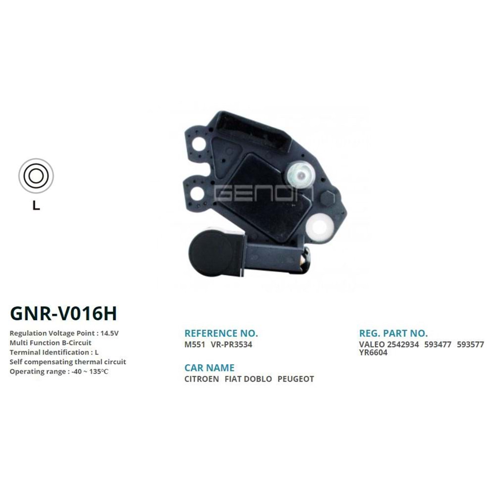 ALTERNATOR KONJEKTOR 12V FIAT ALBEA MULTIJET / DOBLO MULTIJET YENI MODEL TEK CIVATALI (L)