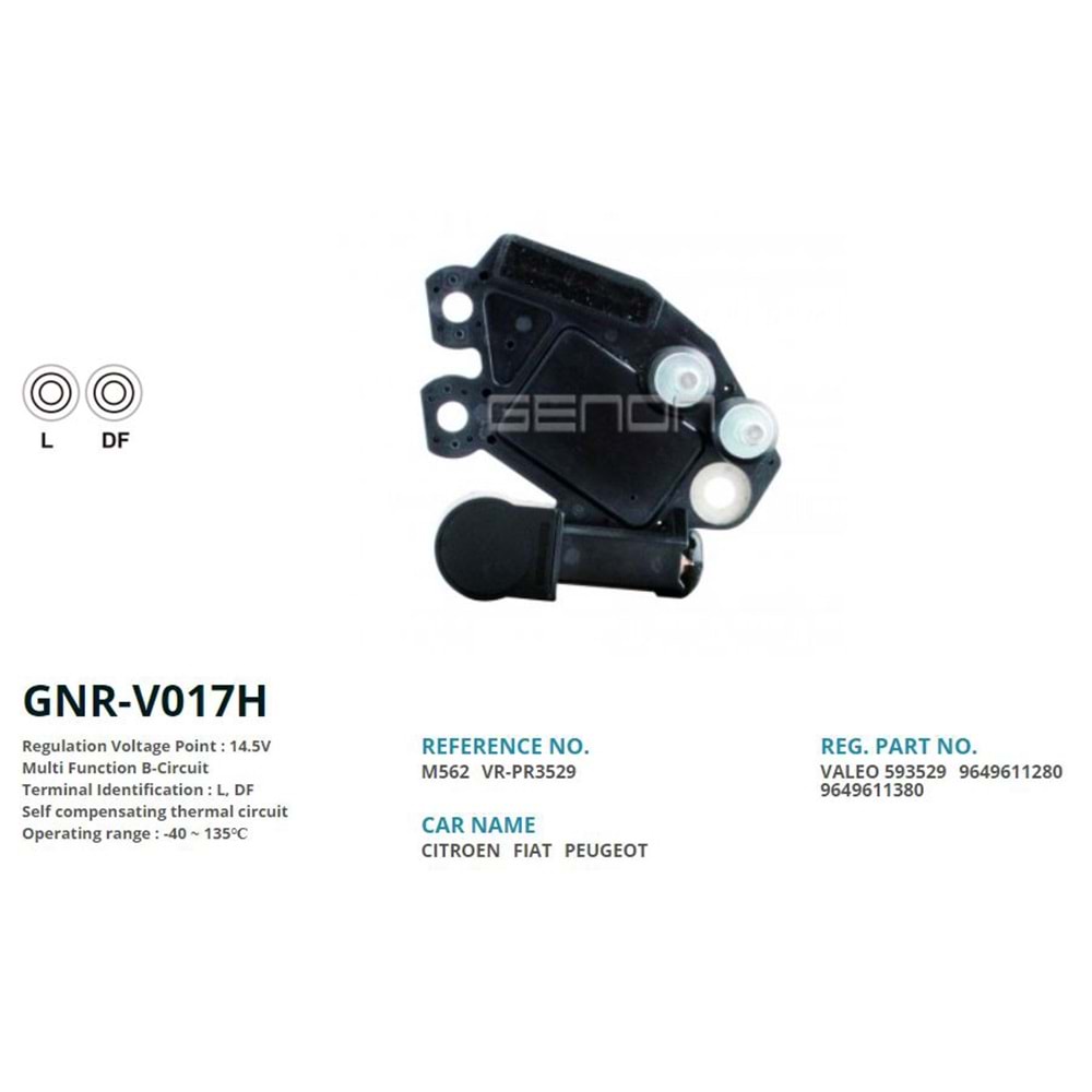 ALTERNATOR KONJEKTOR 12V CITROEN / FIAT / PEUGEOT (IKI CIVATA) (L, DF)