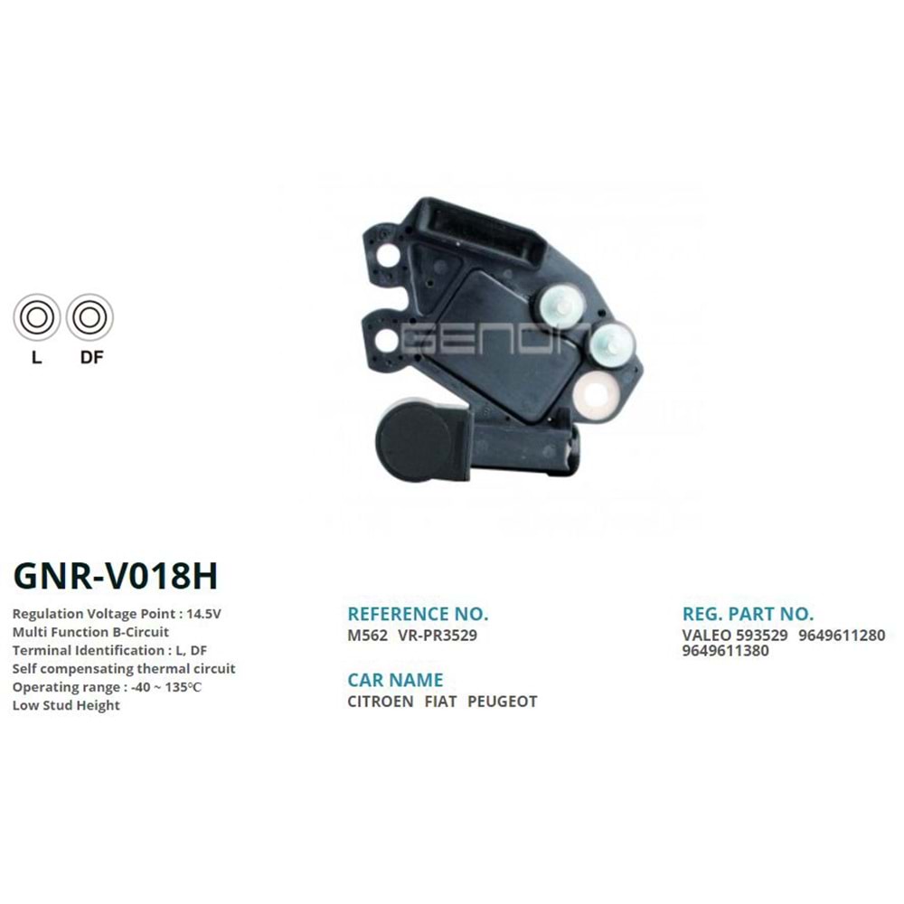 ALT. KONJEKTOR 12V CITROEN / PEUGEOT / FIAT (KISA IKI CIVATA) (L, DF)
