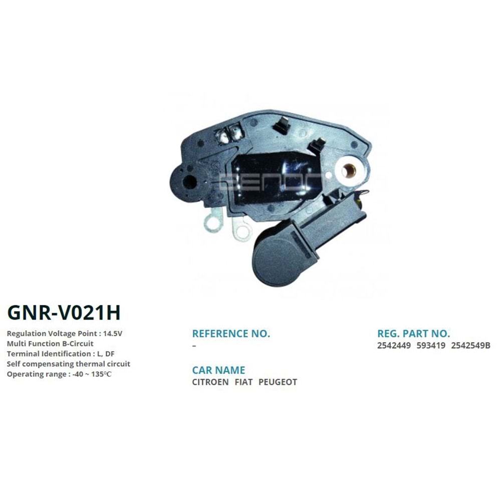 ALT. KONJEKTOR 12V PEUGEOT 106 1.1 - 1.4 - PEUGEOT 206 - CITROEN SAXO 1.6 70 - 80 AMP (L, DF)