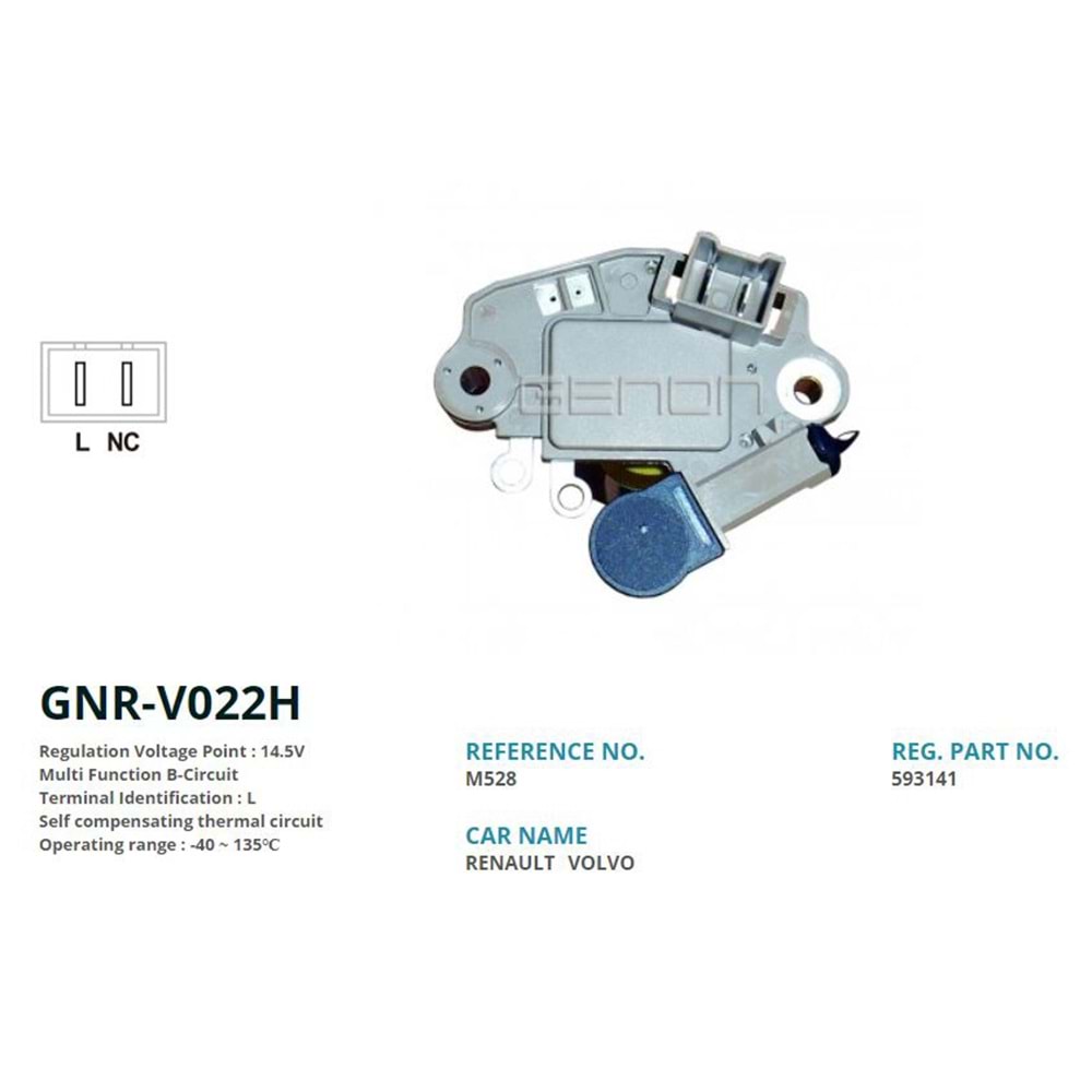 ALT. KONJEKTOR 12V RENAULT TWINGO / LAGUNA / VOLVO 2 FIS (L)
