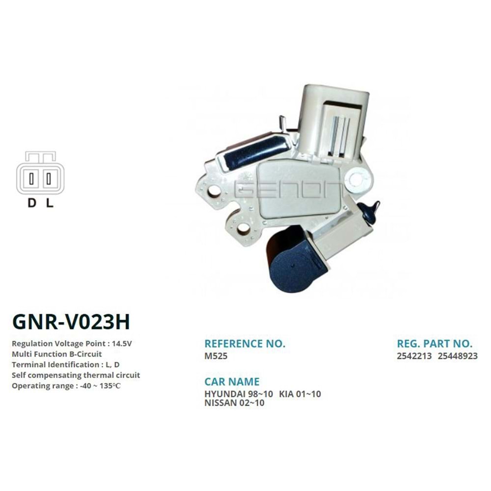 ALT. KONJEKTOR 12V NISSAN MICRA / HYUNDAI SONATA - SANTA FE / KIA SORENTO (L, D)