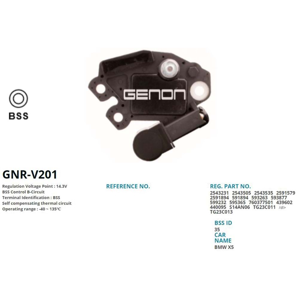 ALT. KONJEKTOR 12V BMW 316d - 320d - 520d - X3 2.0d - X5 - 730d -740d (BSS)
