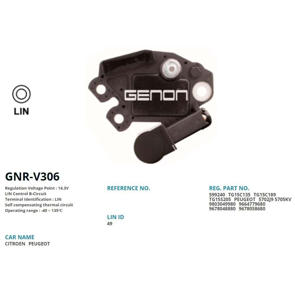 ALT. KONJEKTOR 12V CITROEN BERLINGO - C4 - C5 - JUMPY - DS4 1.6 HDI / PEUGEOT 207 - 3008 - 5008 - EXPERT - PARTNER