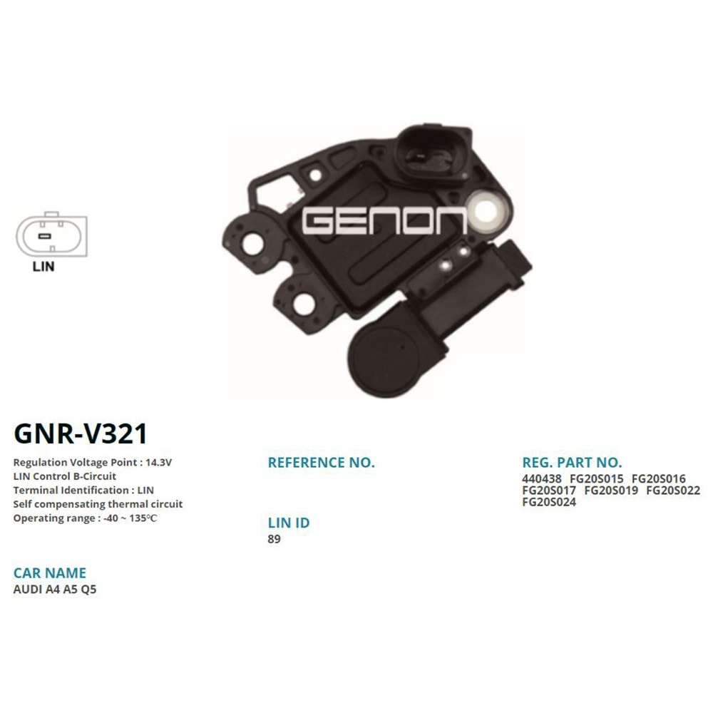 ALT. KONJEKTOR 12V AUDI A4 - A5 - A6 - A7 - Q5 / PORSCHE MACAN (LIN)