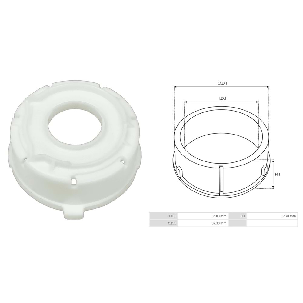 ALT. RULMAN PLASTIGI VALEO 2545308 (BOY: 17,70 IC CAP:35 DIS CAP:37,30) 6202 RULMANA GORE