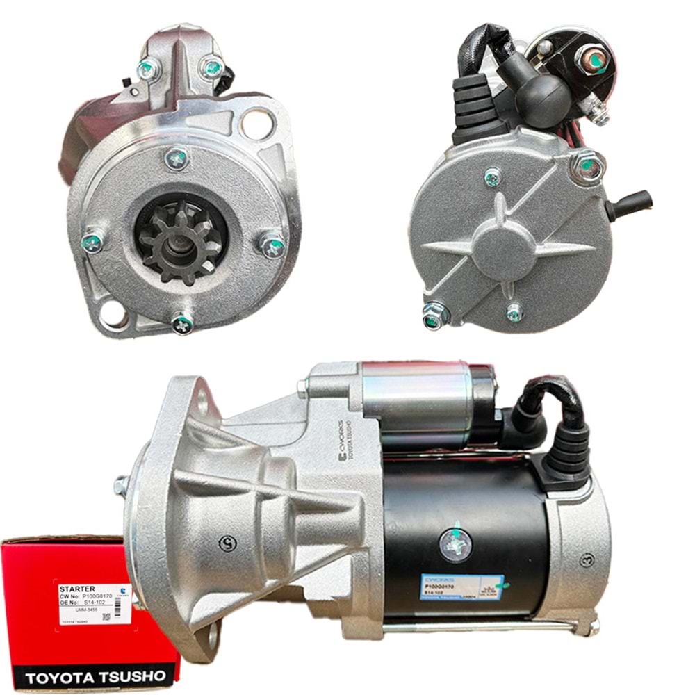 MARS MOTORU (TOYOTA TSUSHO) 12V 3,0 KW 9 DIS DAEWOO DOOSAN MINI EXCAVATOR / YANMAR (MITSUBISHI TIP ADAPTASYON) (