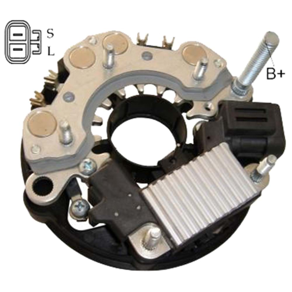 ALTERNATOR DIOT TABLASI 12V S-L TERMINAL NISSAN PICK UP D21 - D22 MOTOR (DIOT TABLASI + KONJEKTOR) 80 AMP (LR160-728E)