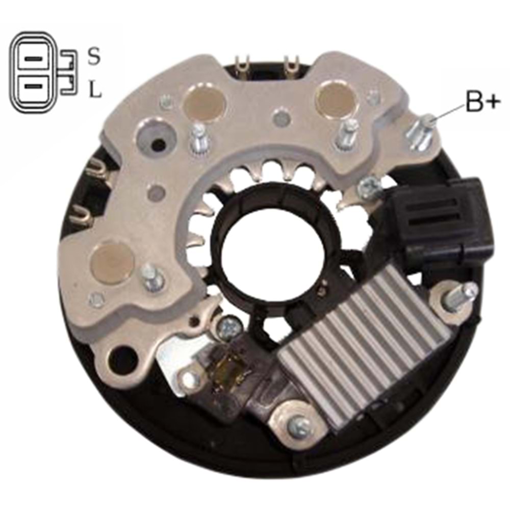 ALT. DIOT TABLASI 12V S-L TERMINAL NISSAN PRIMERA 2.0 - X-TRAIL 2.0 - 2.5 (DIOT TABLASI + KONJEKTOR) 110 AMP (LR1110-7