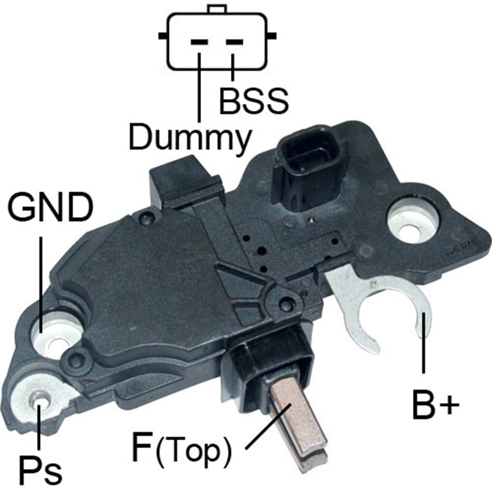ALT. KONJEKTOR 12V DUMMY(X)-BSS(COM) TERMINAL RENAULT SERVICING: BOSCH 0124425011 - 013 - 018 - 029 - 034 - 037 - 0