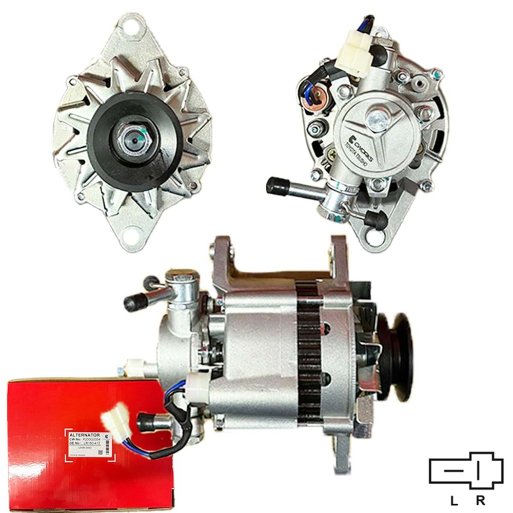 ALTERNATOR (TOYOTA TSUSHO) 12V 60 AMP MAZDA E2200 / ISUZU (ISUZU KONJEKTORLU + MAZDA SOKETLI) (RF) (R12)